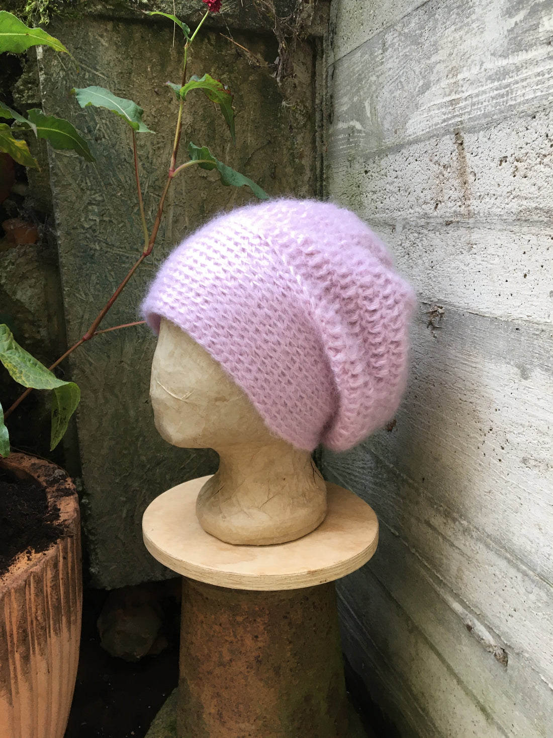 Mütze und Schal Hellrosa