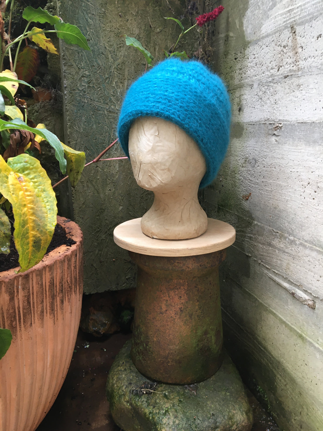 Mütze und Schal Lagune