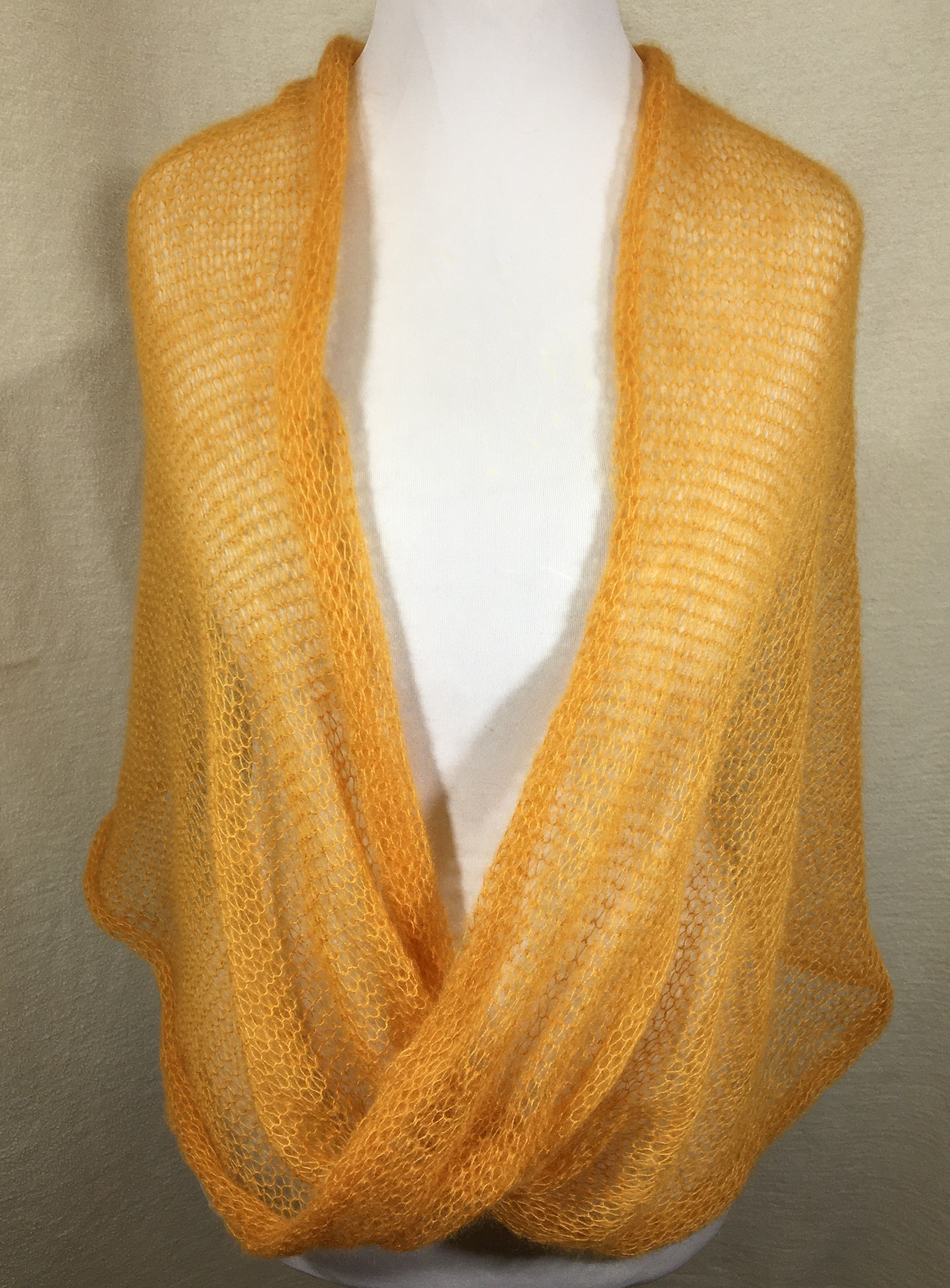 Kidmohair-Seiden Loop Curry