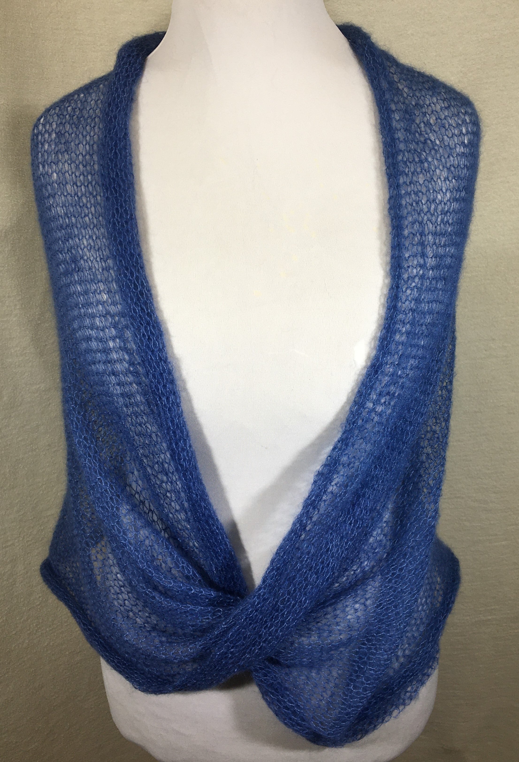 Kidmohair-Seiden Loop Taubenblau