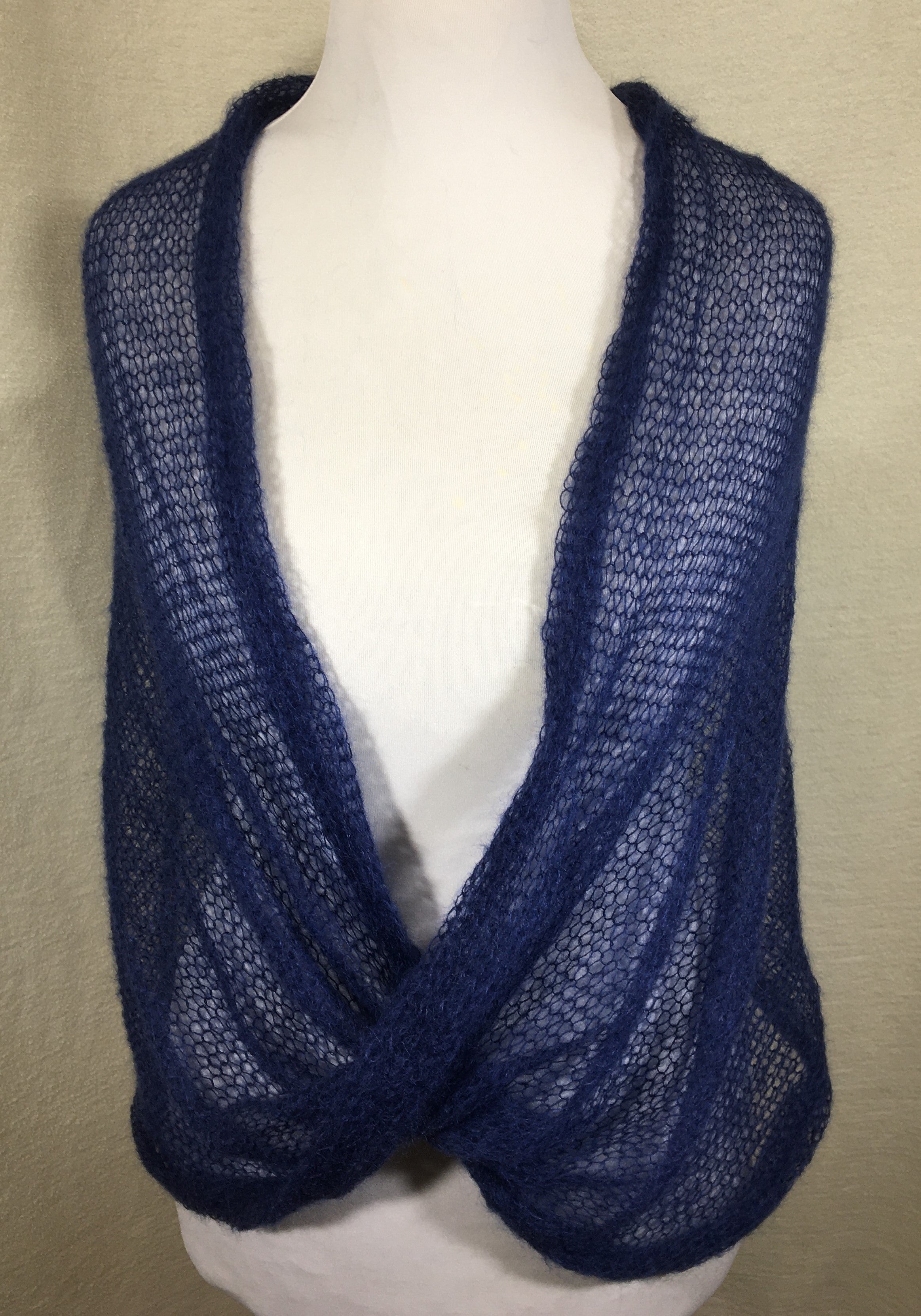 Kidmohair-Seiden Loop Marine