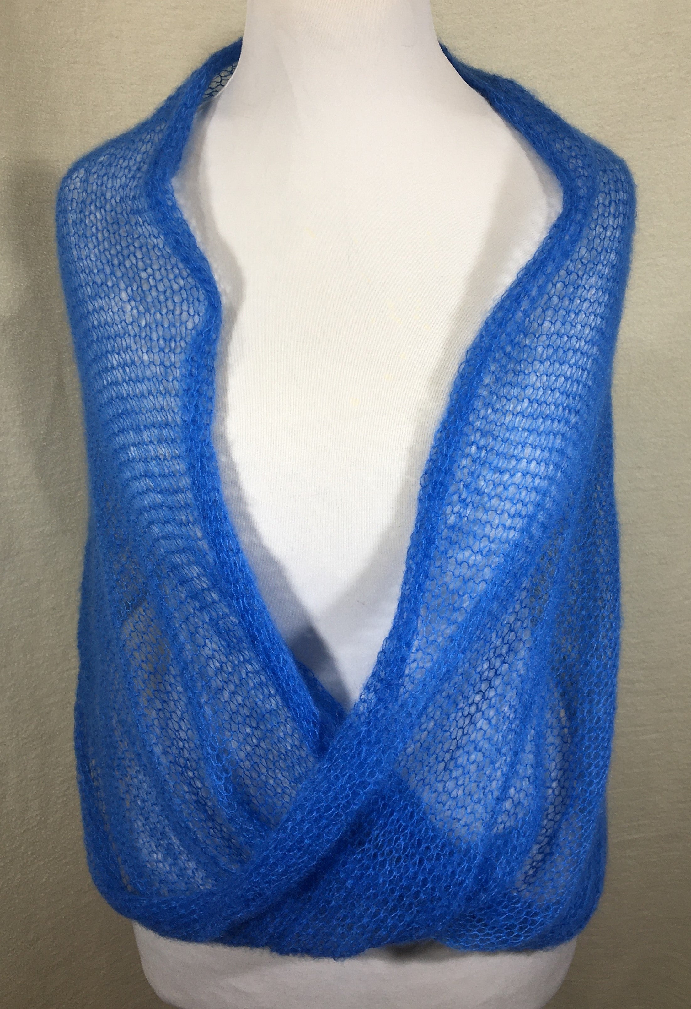 Kidmohair-Seiden Loop Azurblau