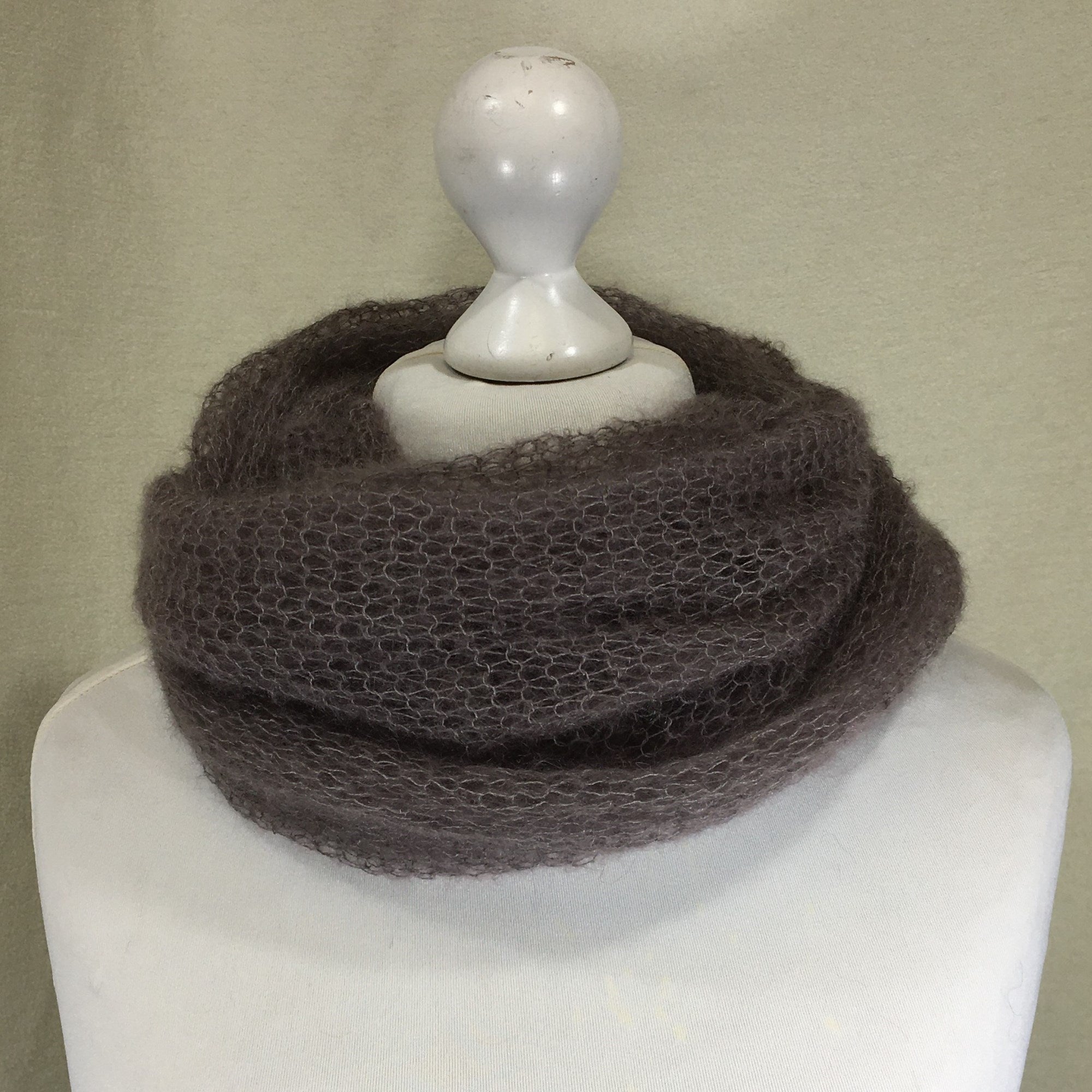 Kidmohair-Seiden Loop Taupe