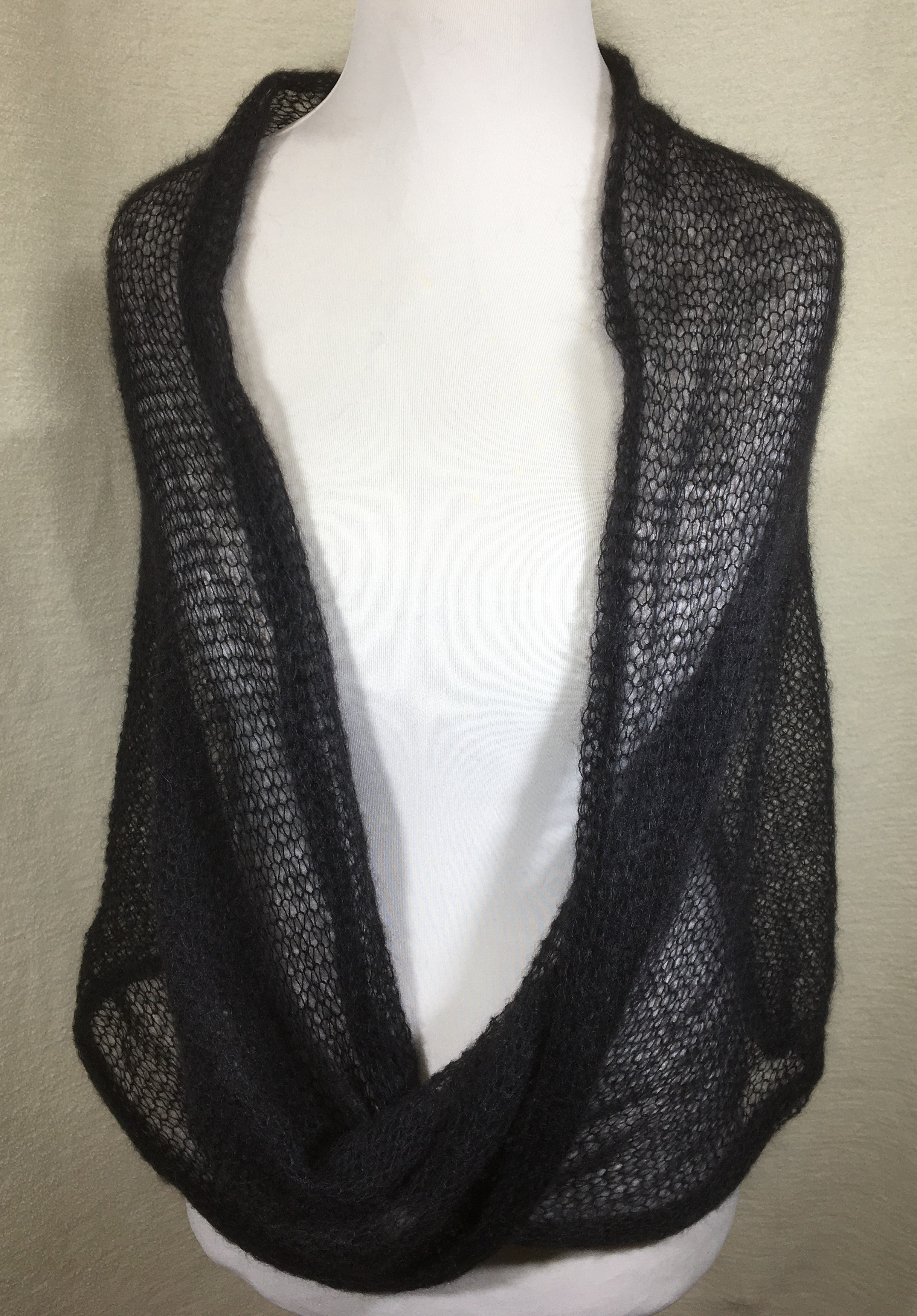 Kidmohair-Seiden Loop Schwarz