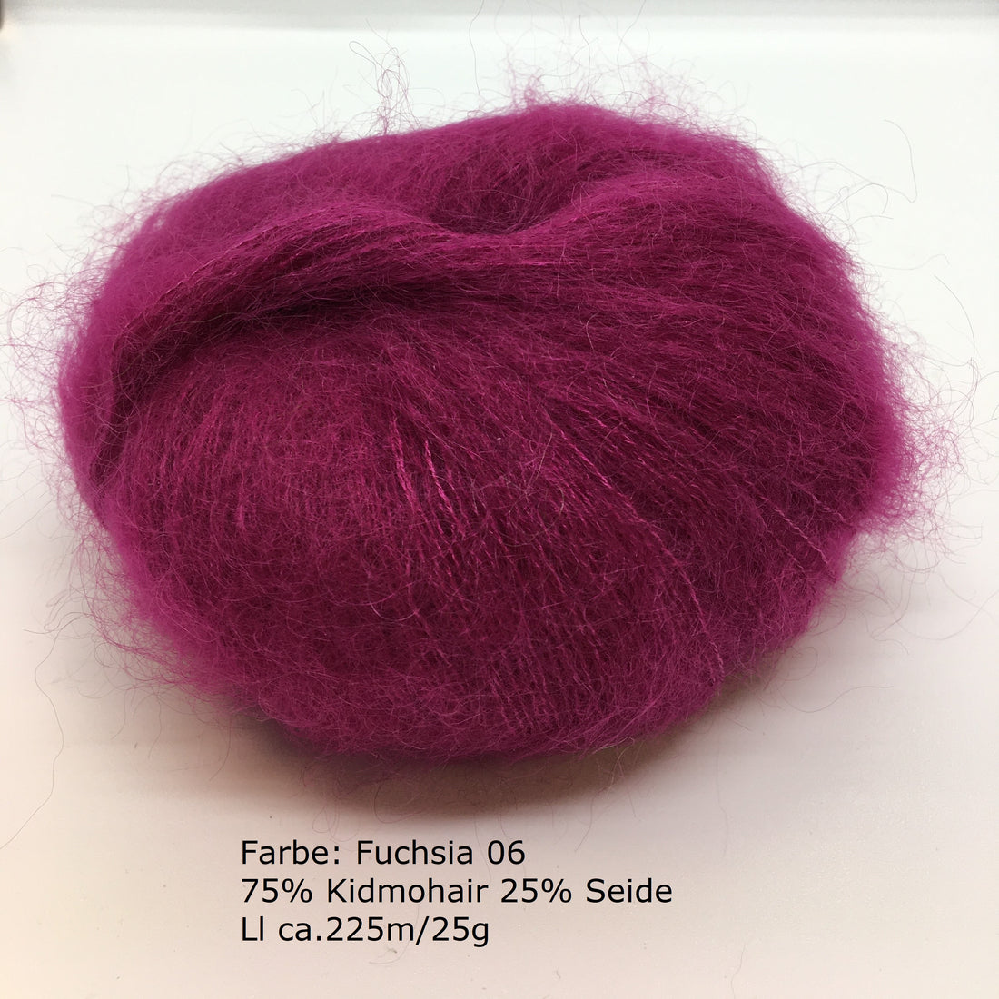 Kidmohair-Seiden Knäuel Fuchsia