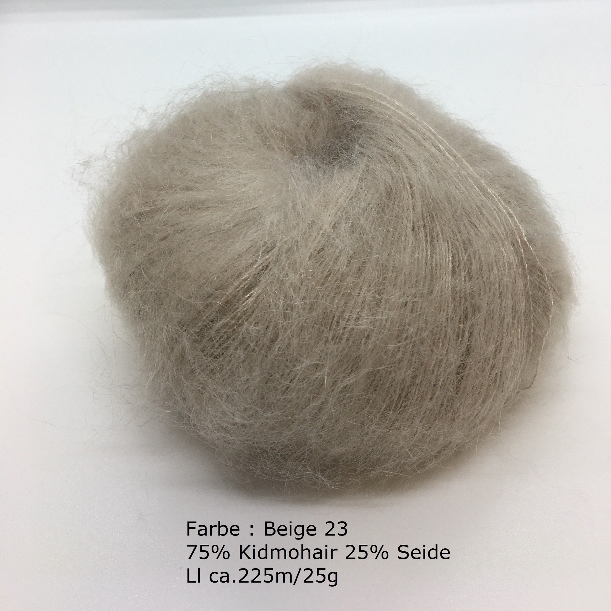 Kidmohair-Seiden Knäuel Beige