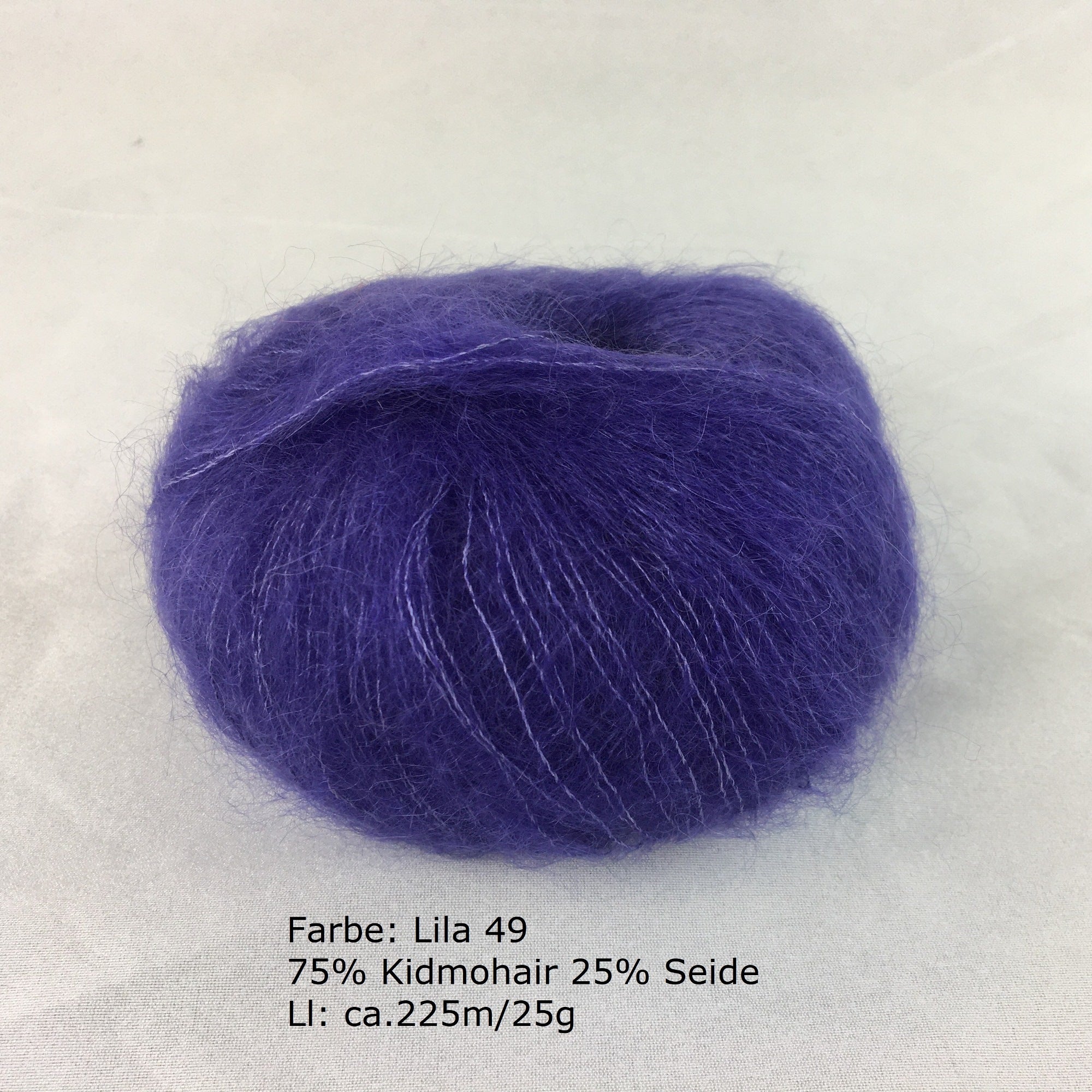 Kidmohair-Seiden Knäuel Lila