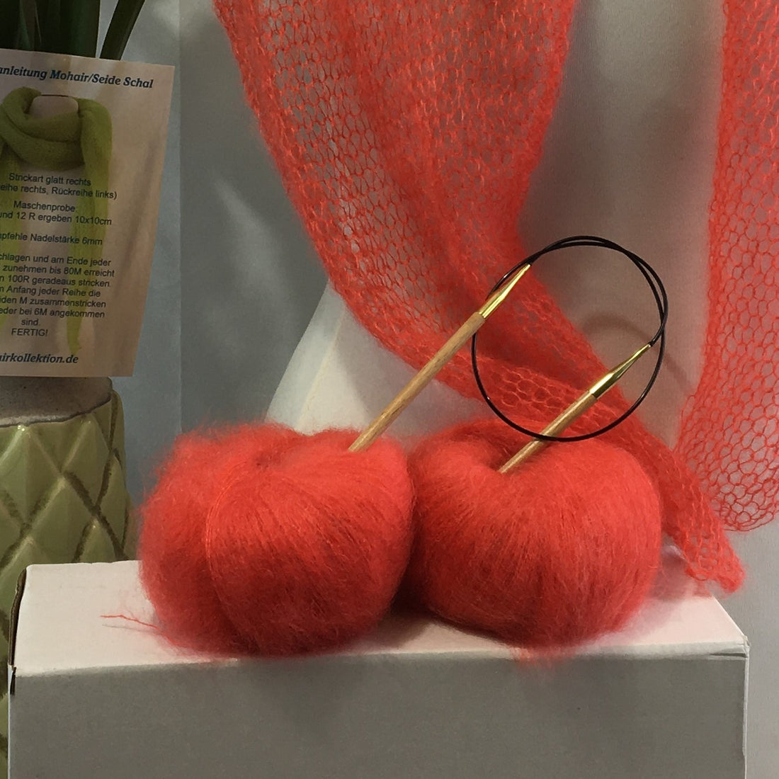 Strick-Set Schal Melone