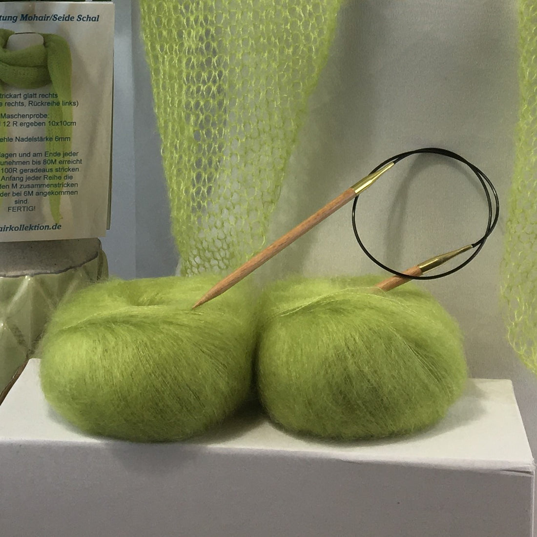 Strick-Set Schal Birke