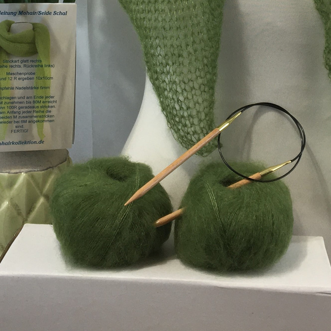 Strick-Set Schal Absinthe