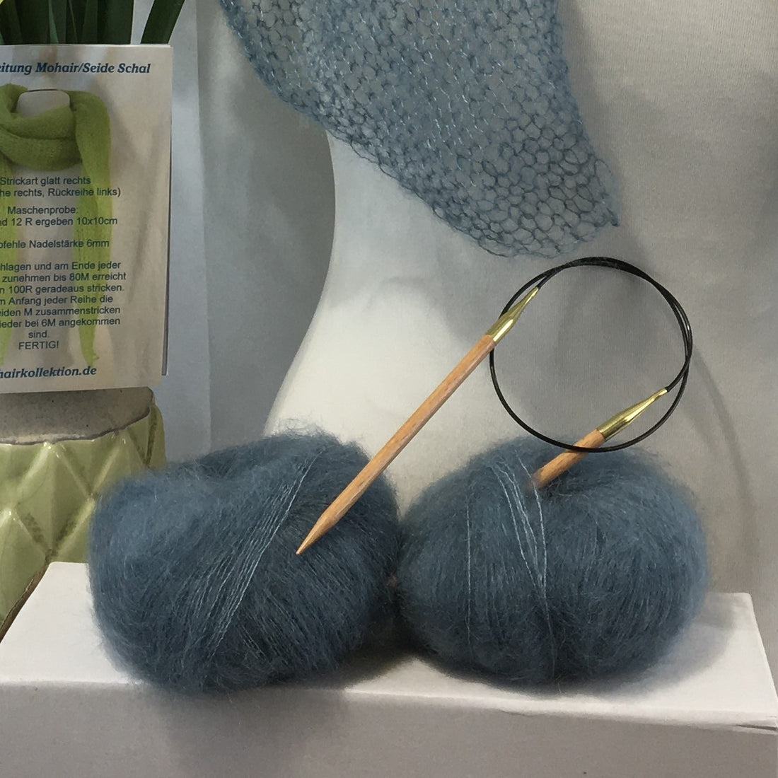 Strick-Set Schal Topas