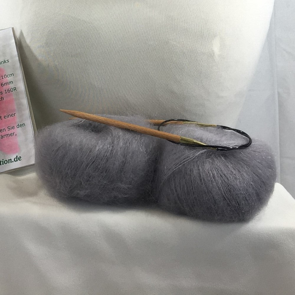 Strick-Set Loop Hellgrau