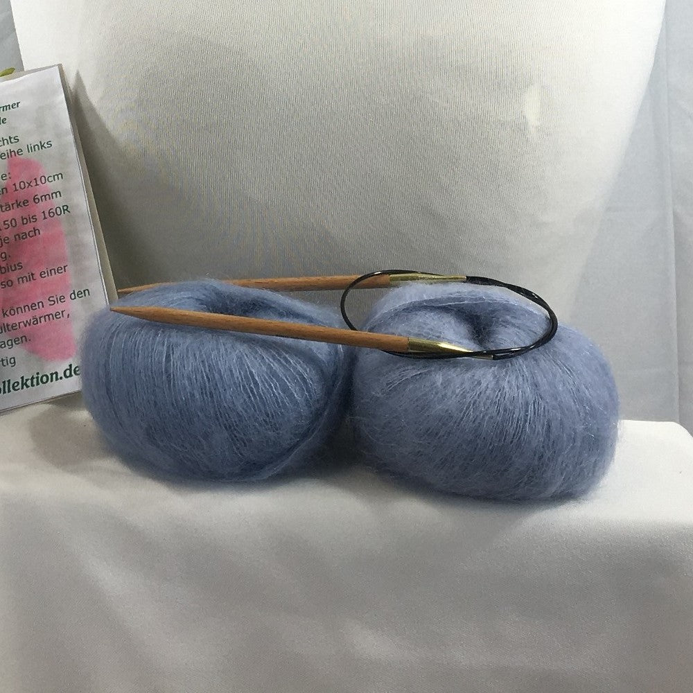 Strick-Set Loop Hellblau