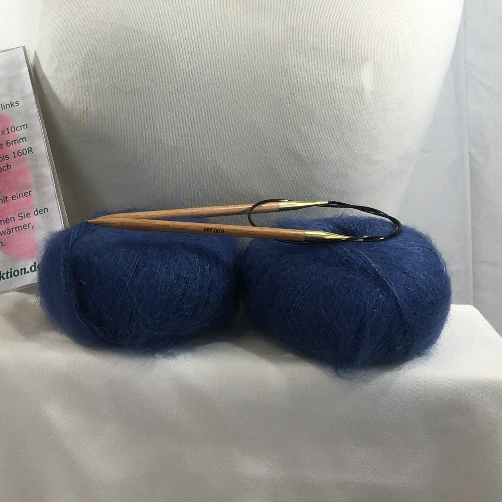 Strick-Set Loop Taubenblau