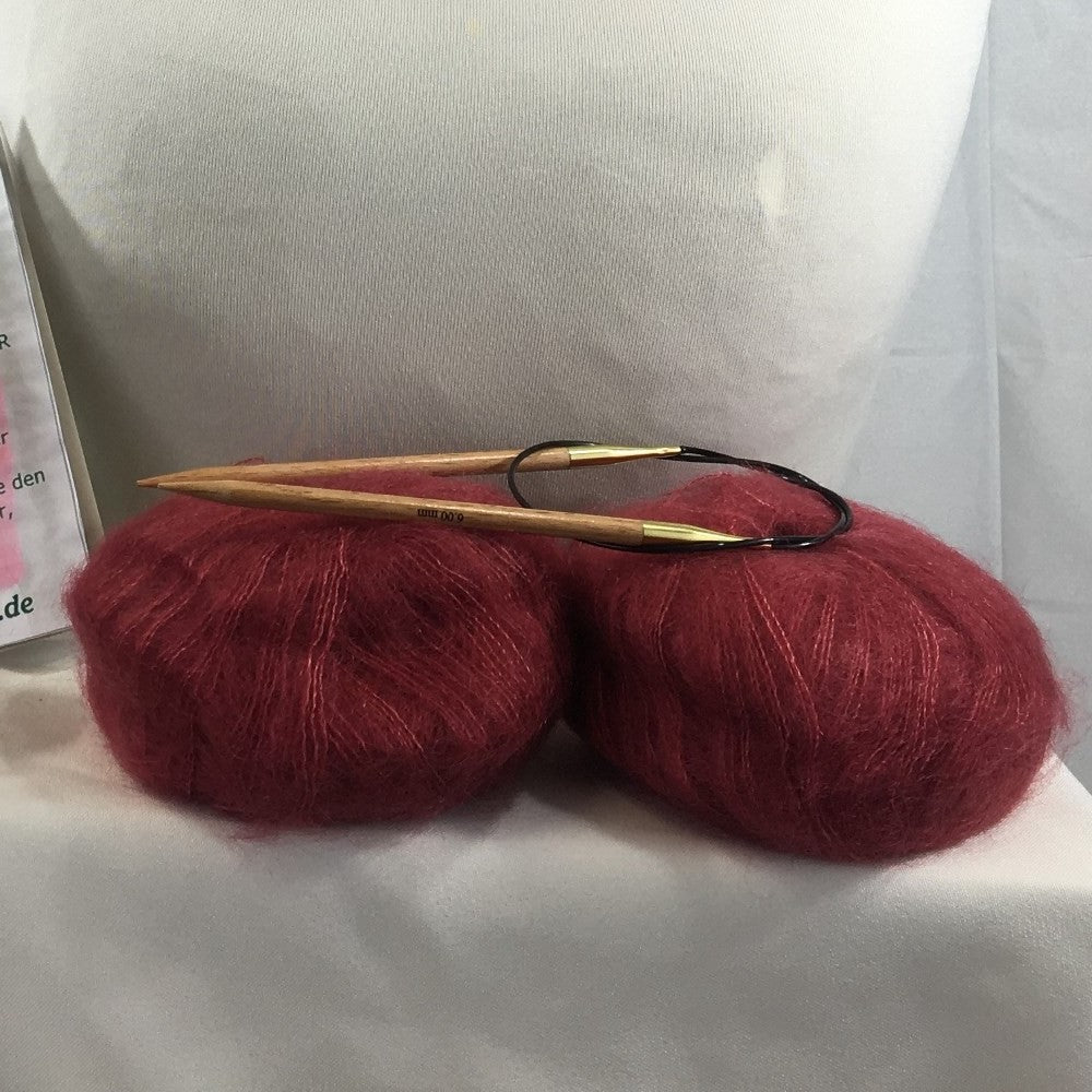 Strick-Set Loop Ziegelrot