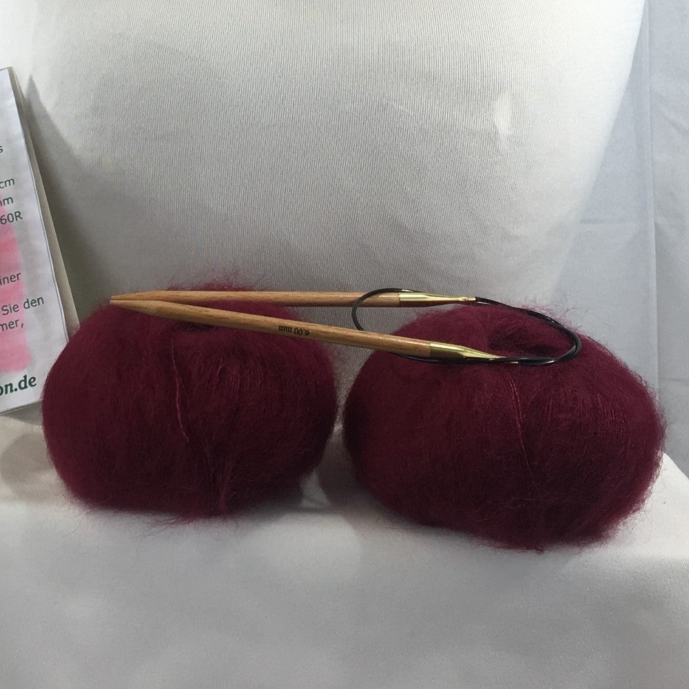 Strick-Set Loop Weinrot