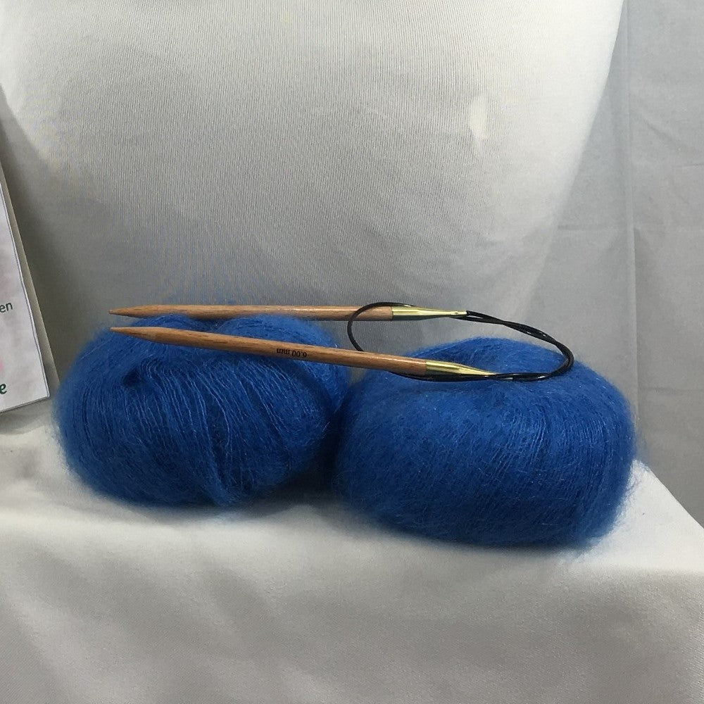 Strick-Set Loop Azurblau