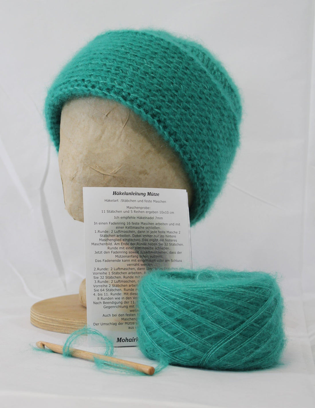 Häkel-Set Mütze Smaragd