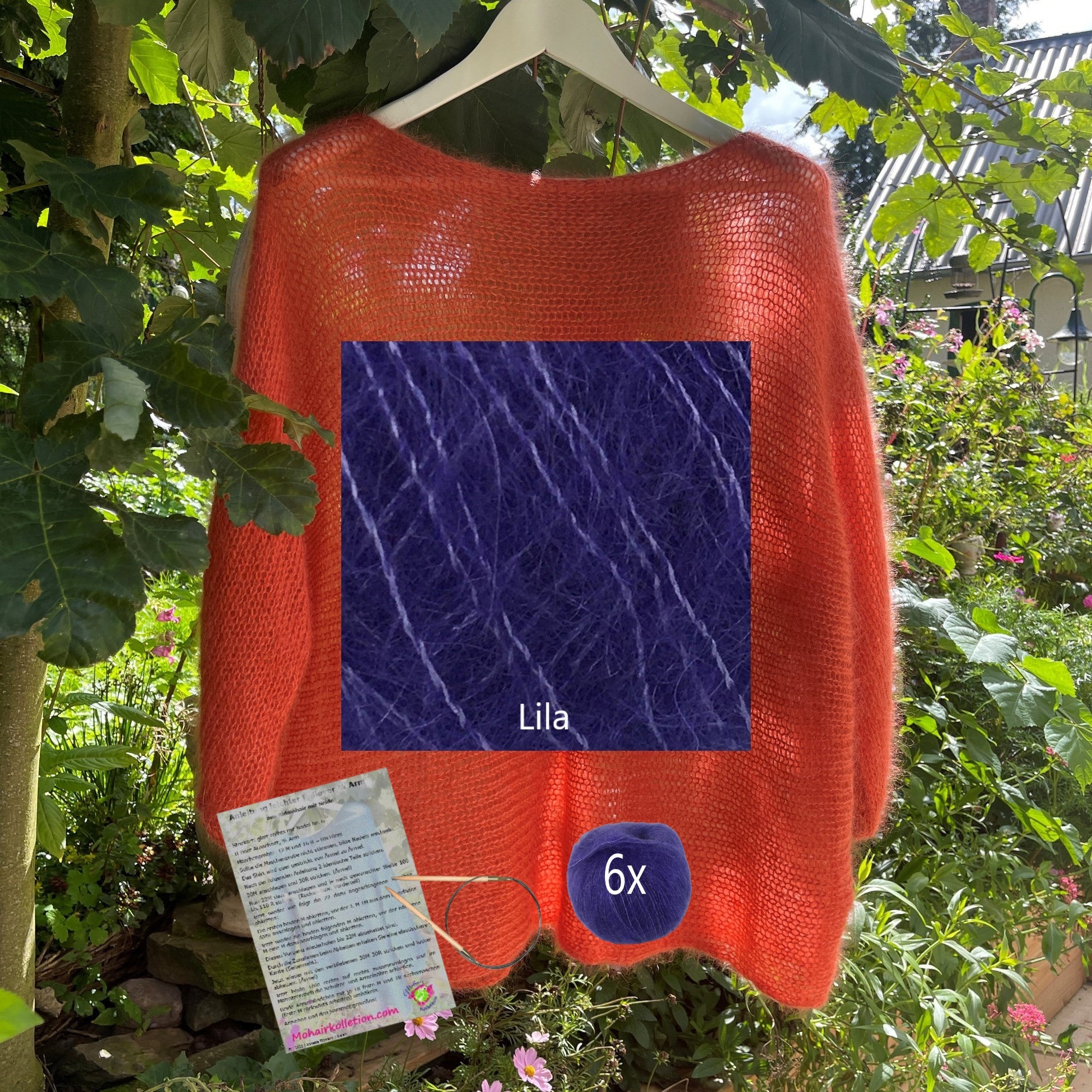 Strick-Set Leichter Pullover 3/4 Arm Größe II