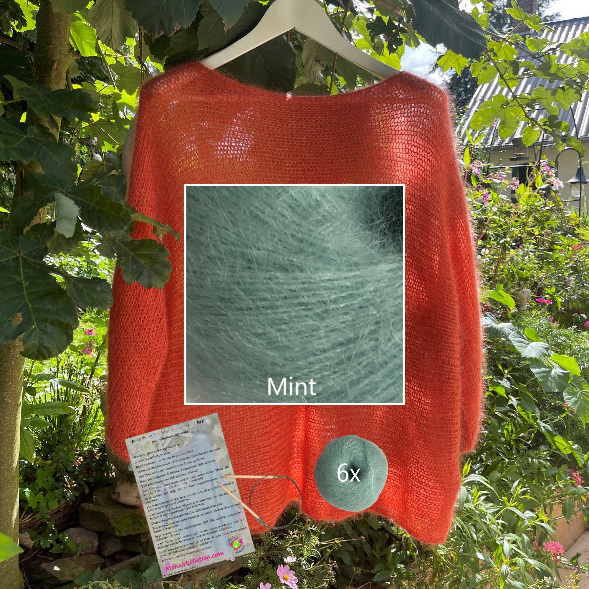Strick-Set Leichter Pullover 3/4 Arm Größe II