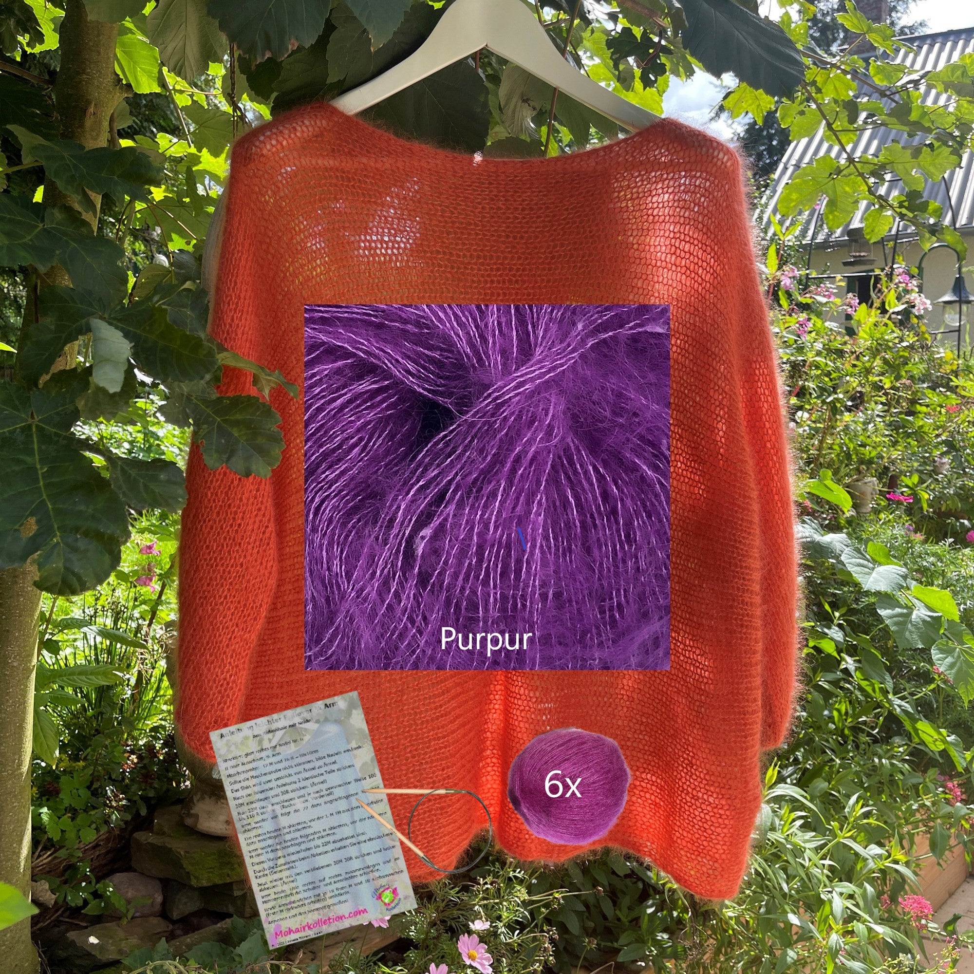 Strick-Set Leichter Pullover 3/4 Arm Größe II
