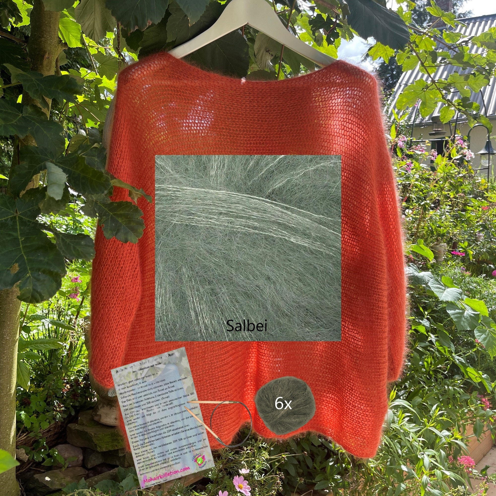 Strick-Set Leichter Pullover 3/4 Arm Größe II