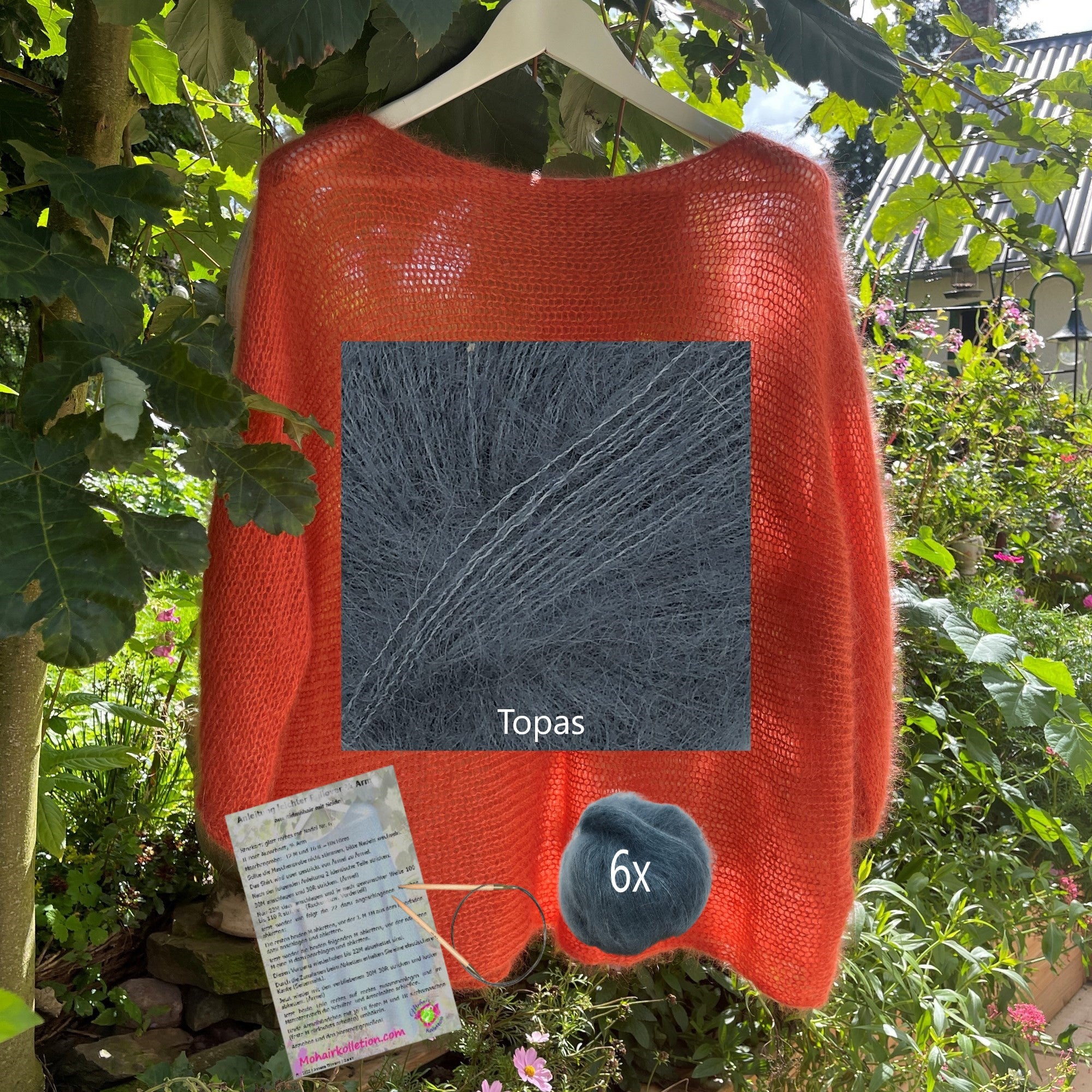 Strick-Set Leichter Pullover 3/4 Arm Größe II