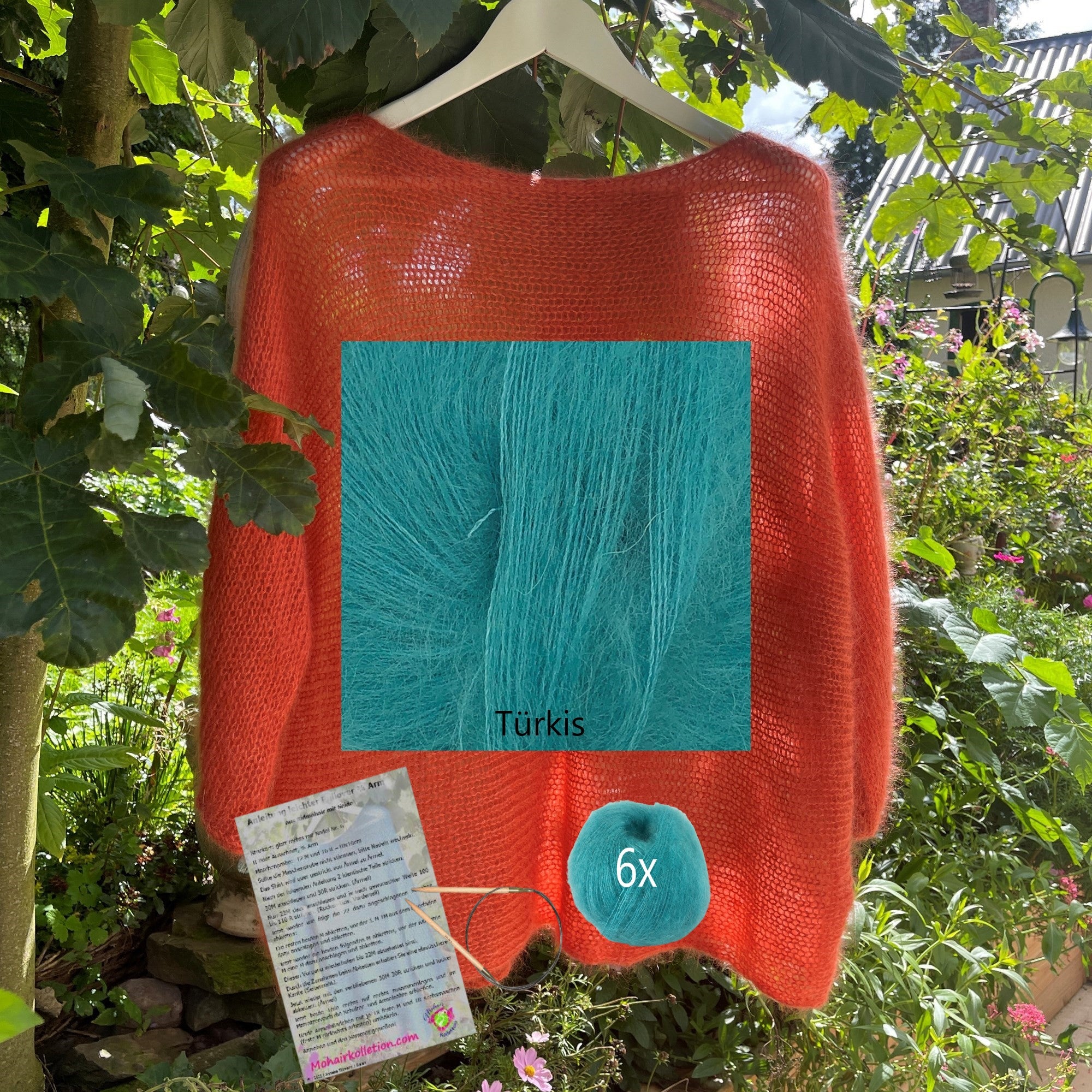 Strick-Set Leichter Pullover 3/4 Arm Größe II