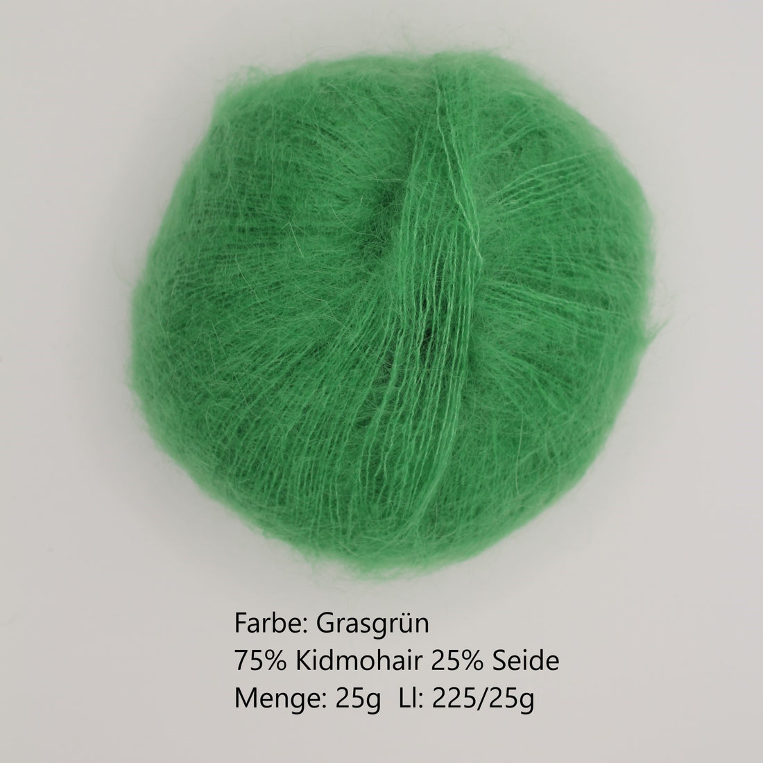 Kidmohair-Seiden Knäuel Grasgrün