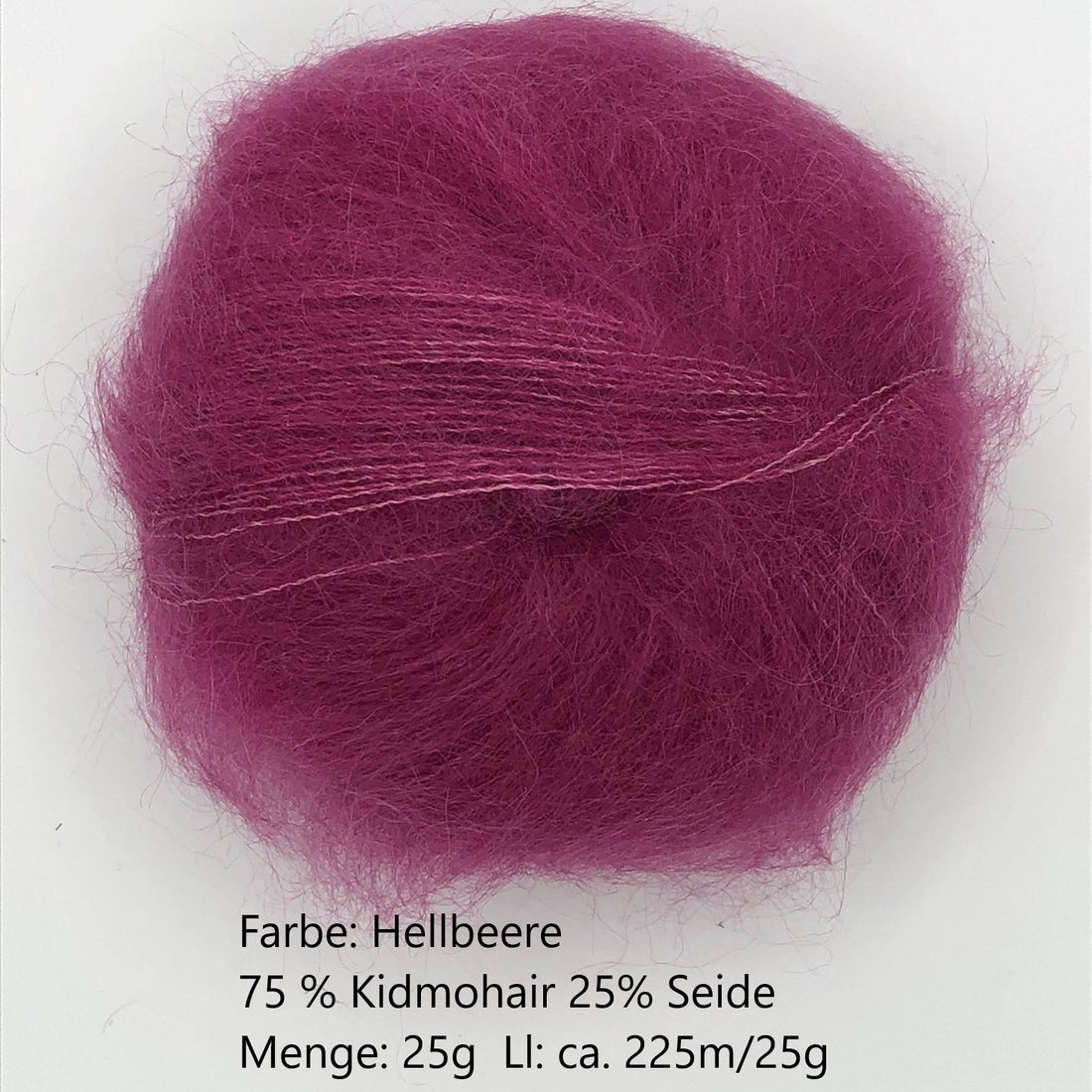 Kidmohair-Seiden Knäuel Hellbeere