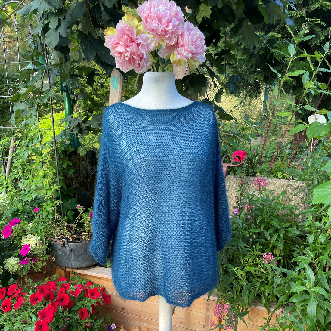 Strick-Set Leichter Pullover 3/4 Arm Größe II