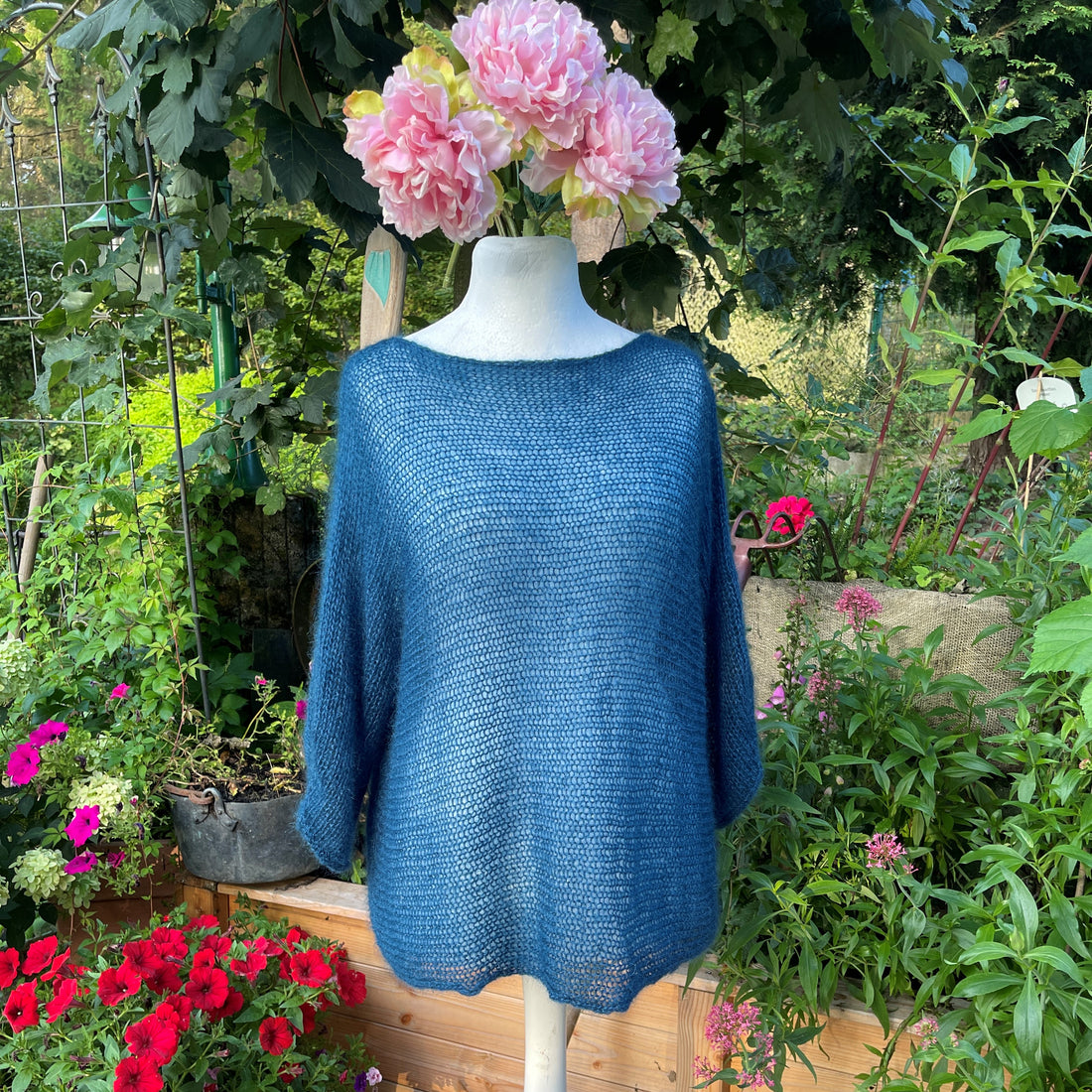 Strick-Anleitung leichter Pullover 3/4 Arm