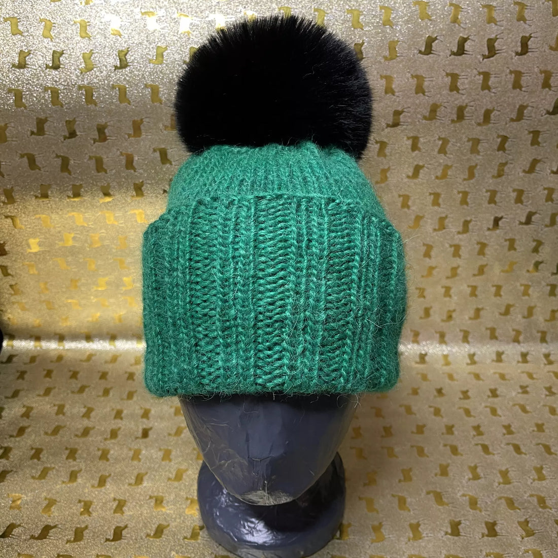 Alpaka Strickmütze Smaragd