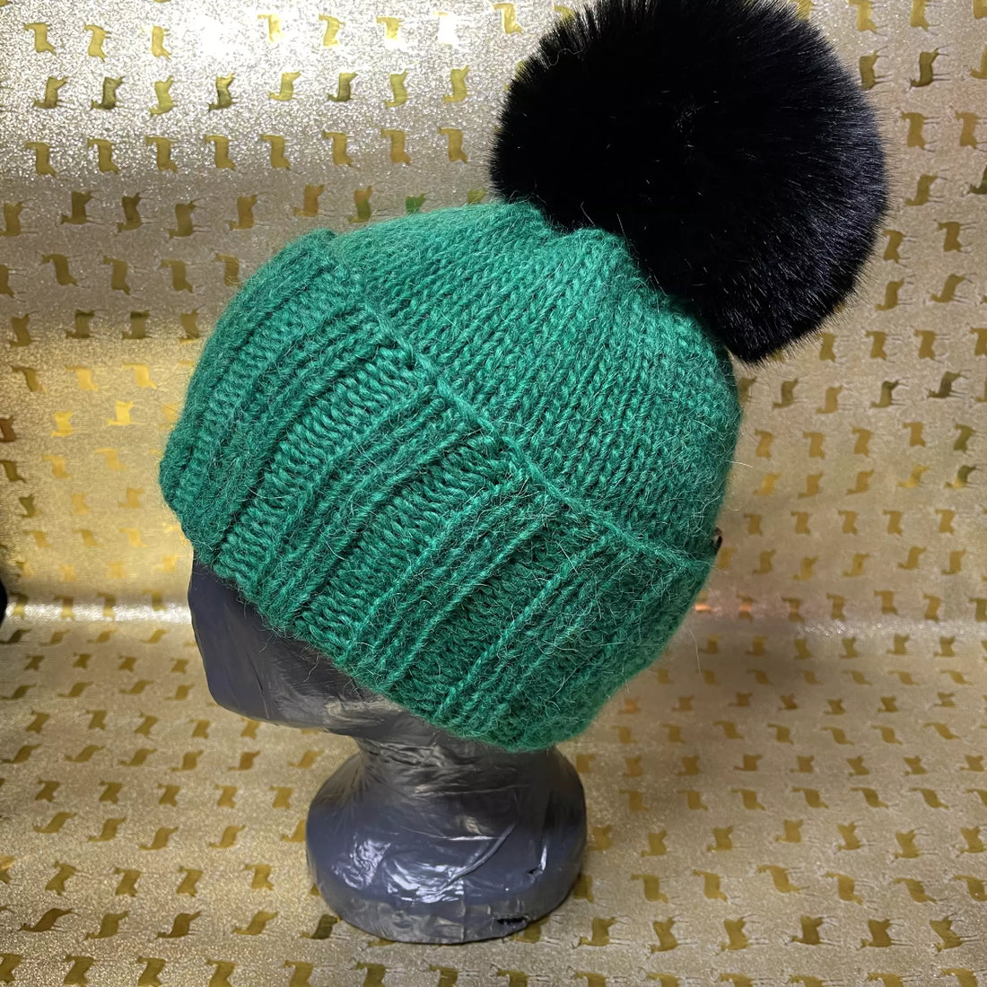 Alpaka Strickmütze Smaragd