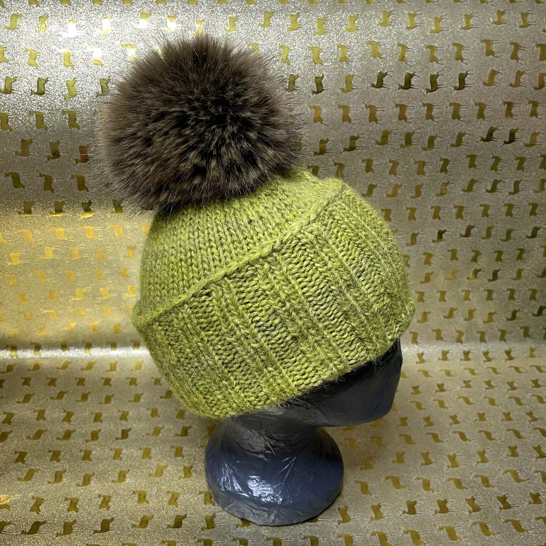 Alpaka Strickmütze Pistazie