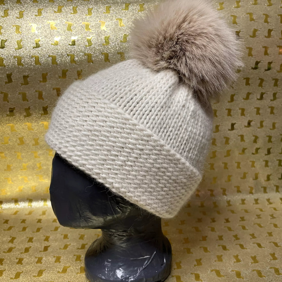 Alpaka Strickmütze Natur