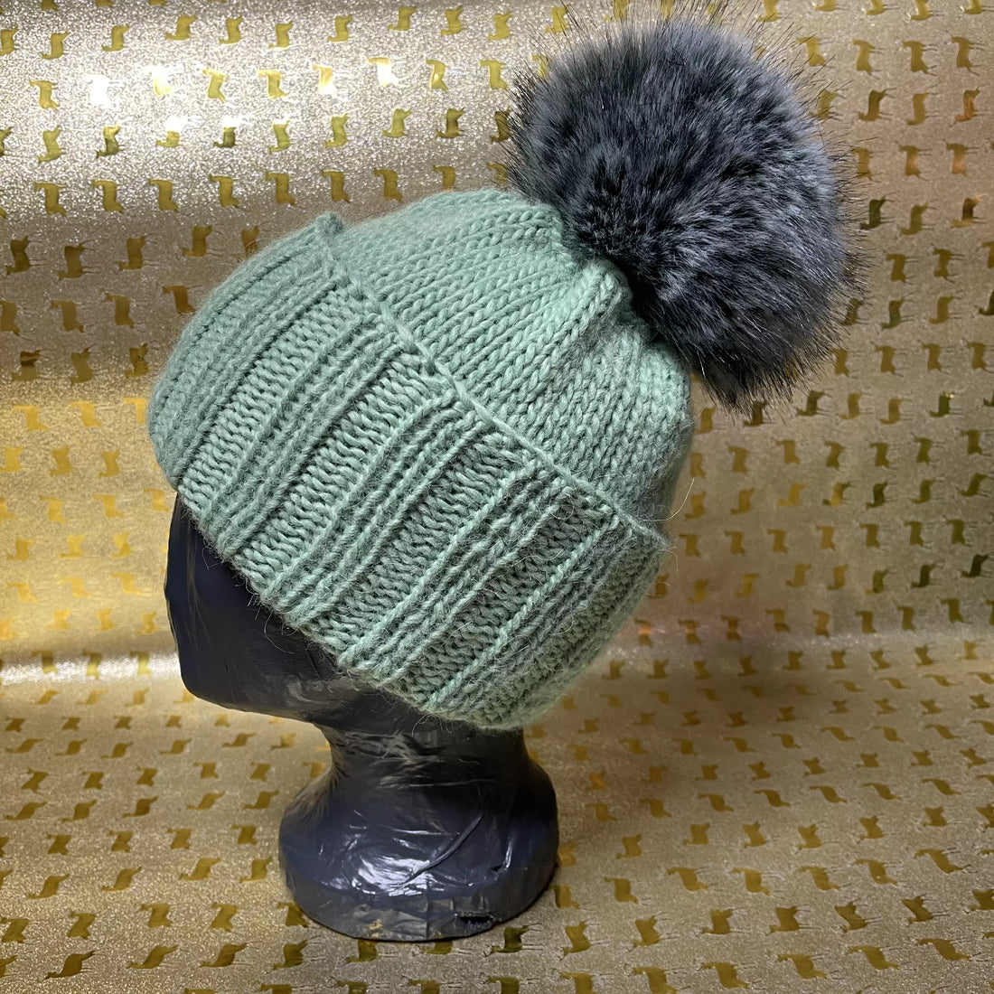 Alpaka Strickmütze Salbei