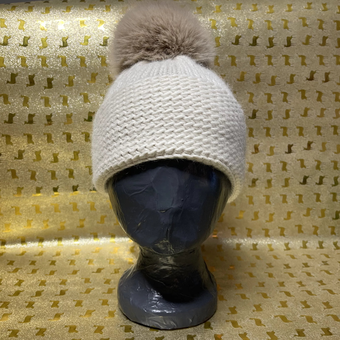 Alpaka Strickmütze Natur