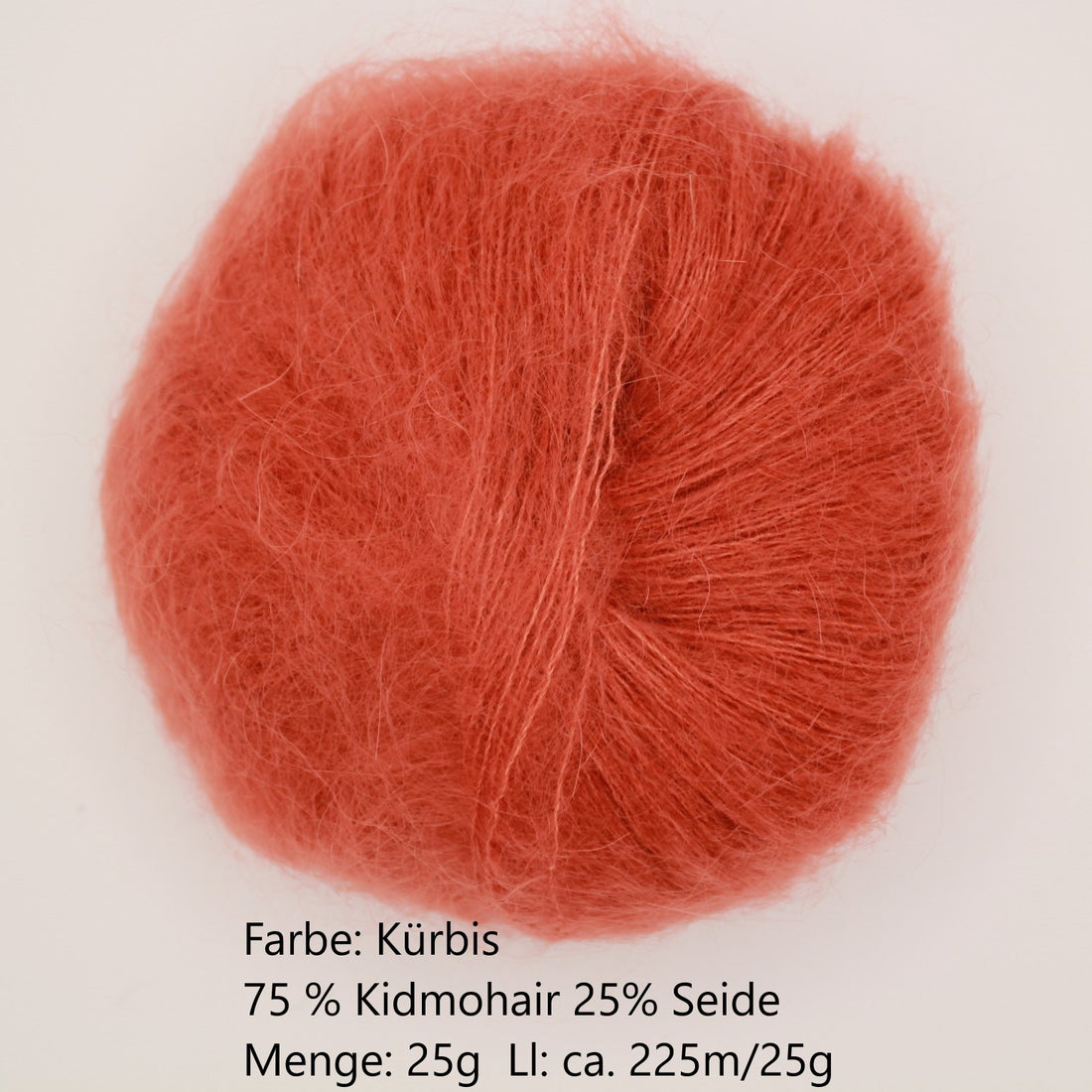 Kidmohair-Seiden Knäuel Kürbis