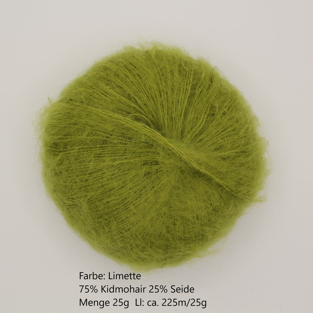 Kidmohair-Seiden Knäuel Limette