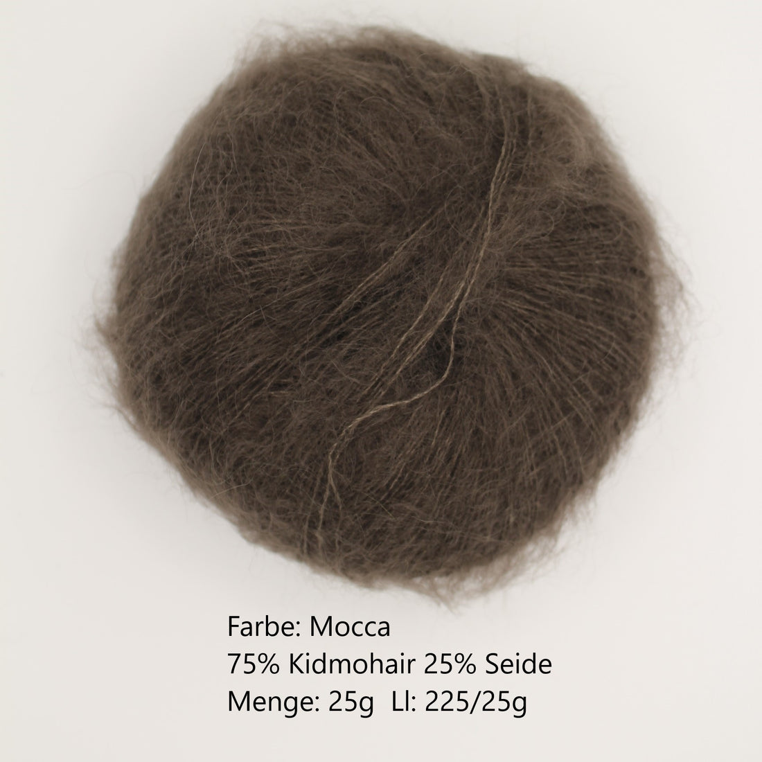 Kidmohair-Seiden Knäuel Mocca