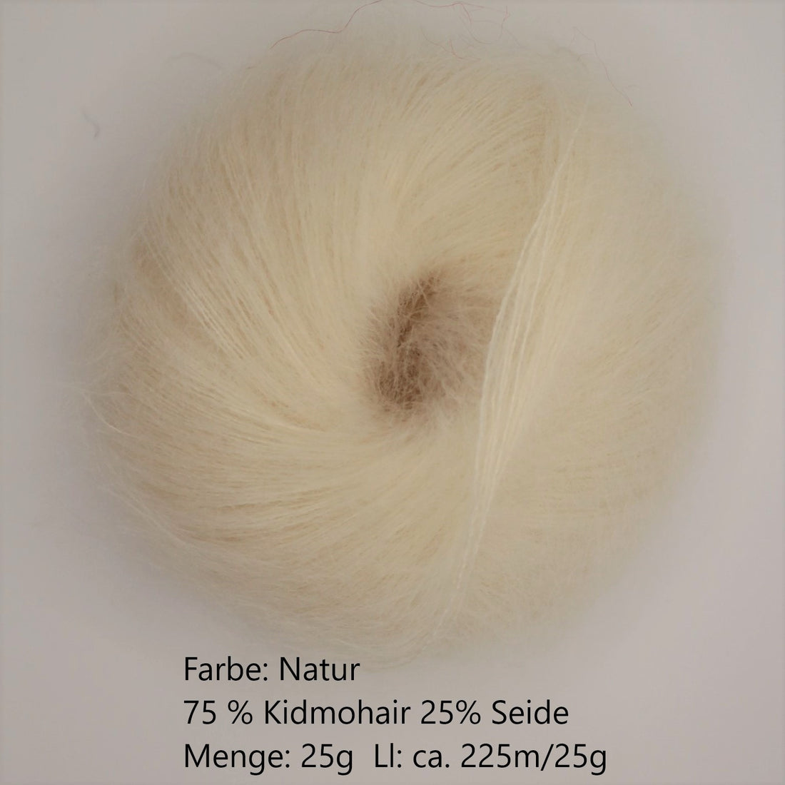 Kidmohair-Seiden Knäuel Natur