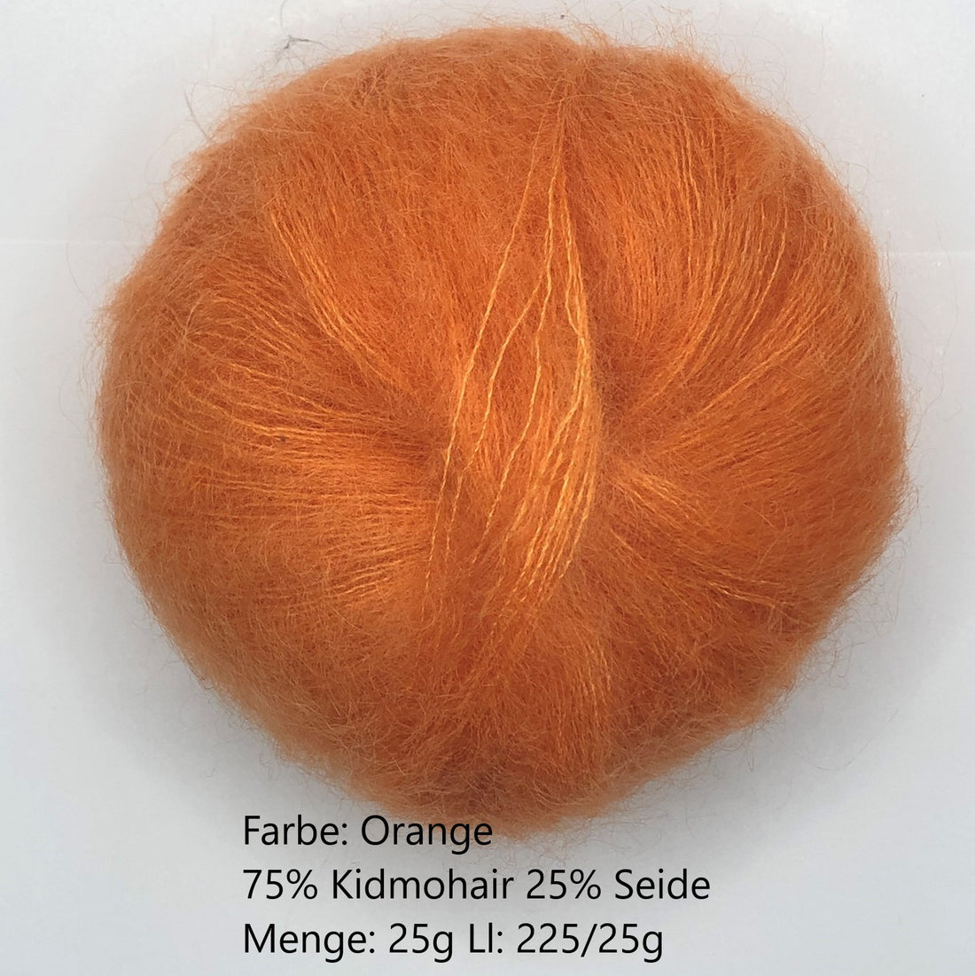 Kidmohair-Seiden Knäuel Orange