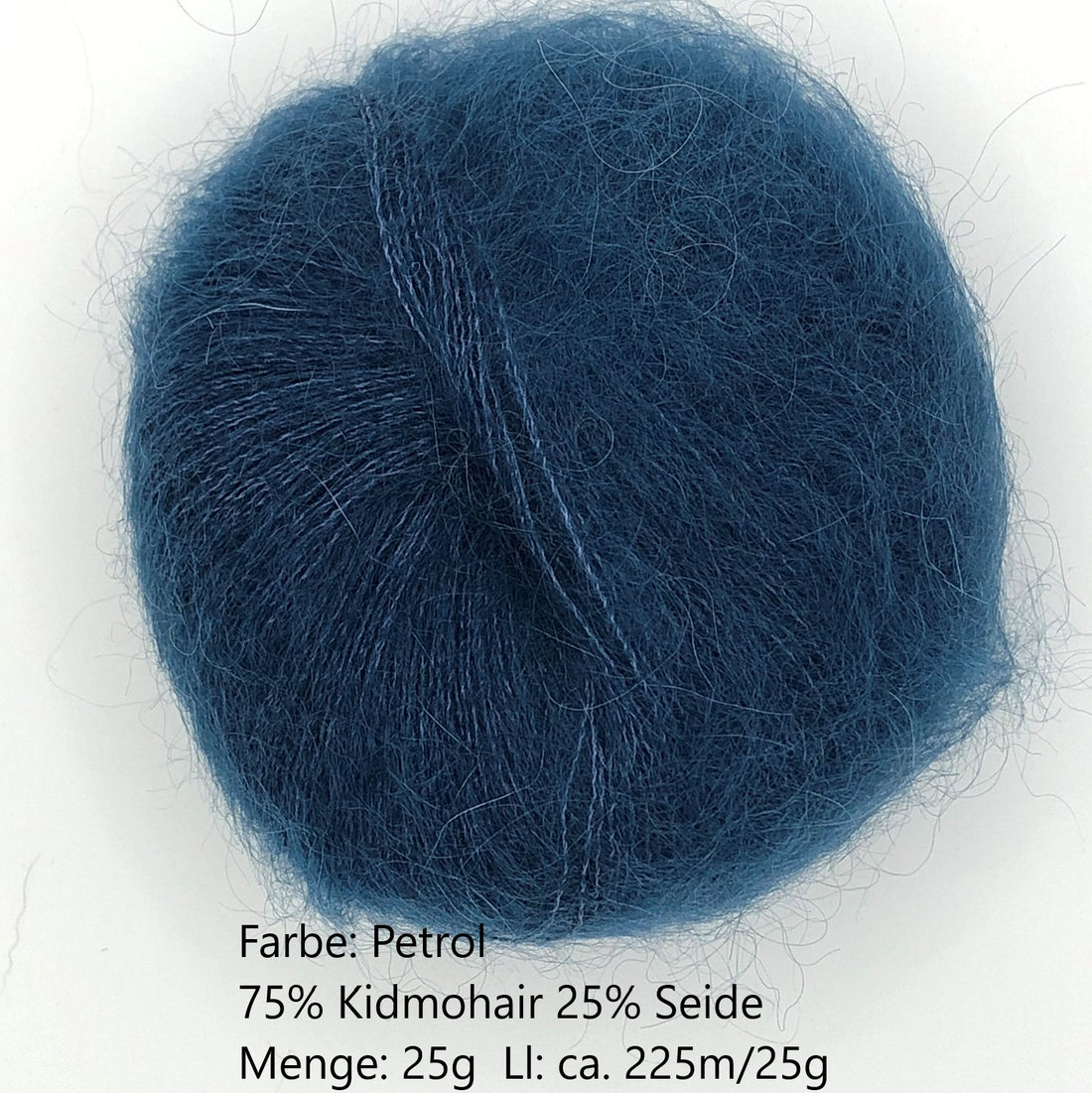 Kidmohair-Seiden Knäuel Petrol