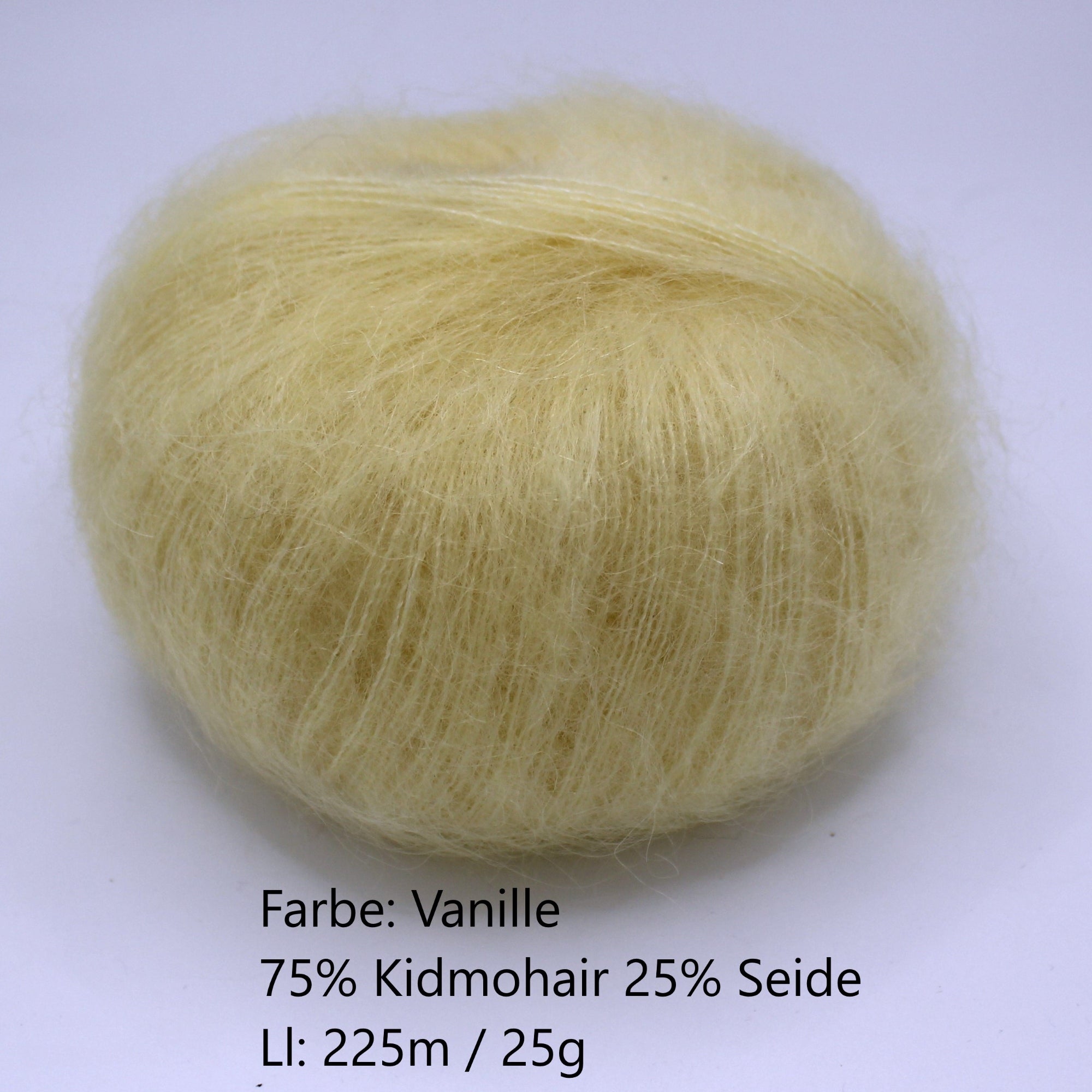 Kidmohair-Seiden Knäuel Vanille