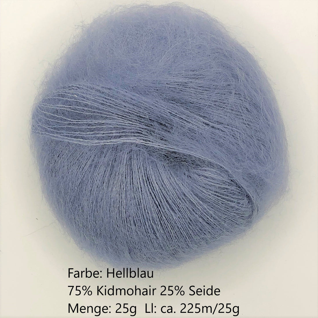 Kidmohair-Seiden Knäuel Hellblau