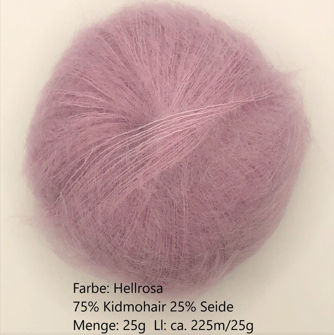 Kidmohair-Seiden Knäuel Hellrosa