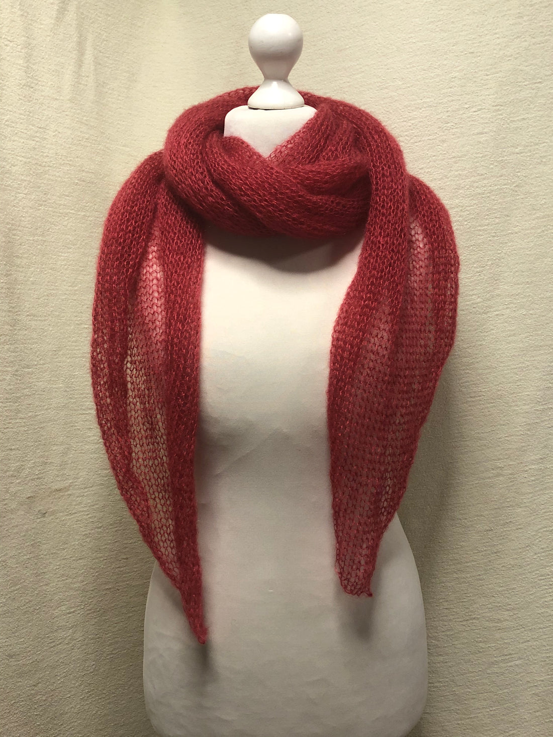 Schal Tuch Stola Ziegelrot