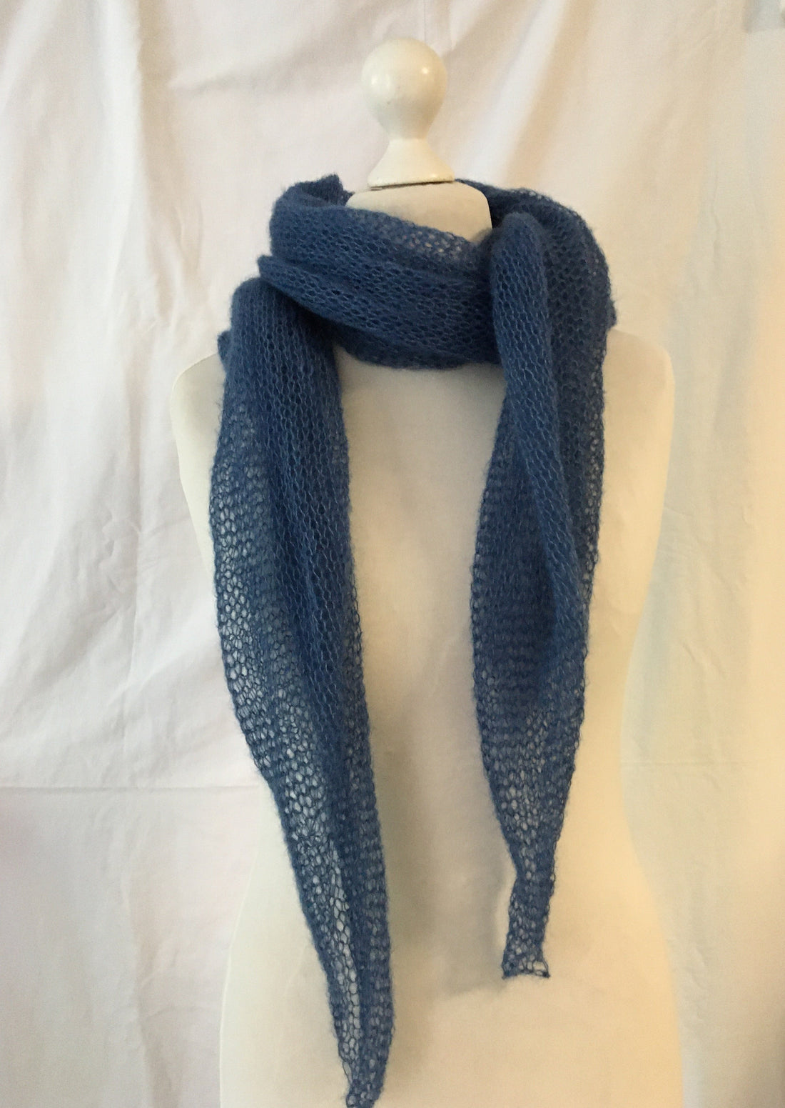 Schal Tuch Stola Taubenblau