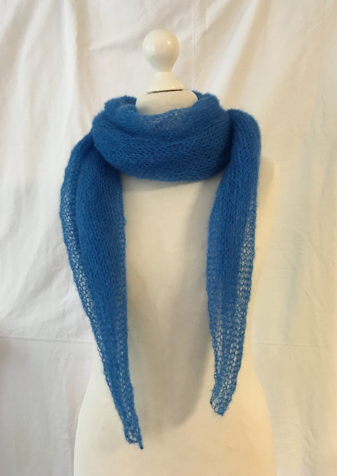 Schal Tuch Stola Azurblau